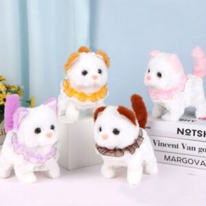 Cute Walking Play Pet Kids Electronic Plush Cat Toy