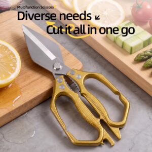 Premium Heavy Duty Kitchen Scissors (Golden)